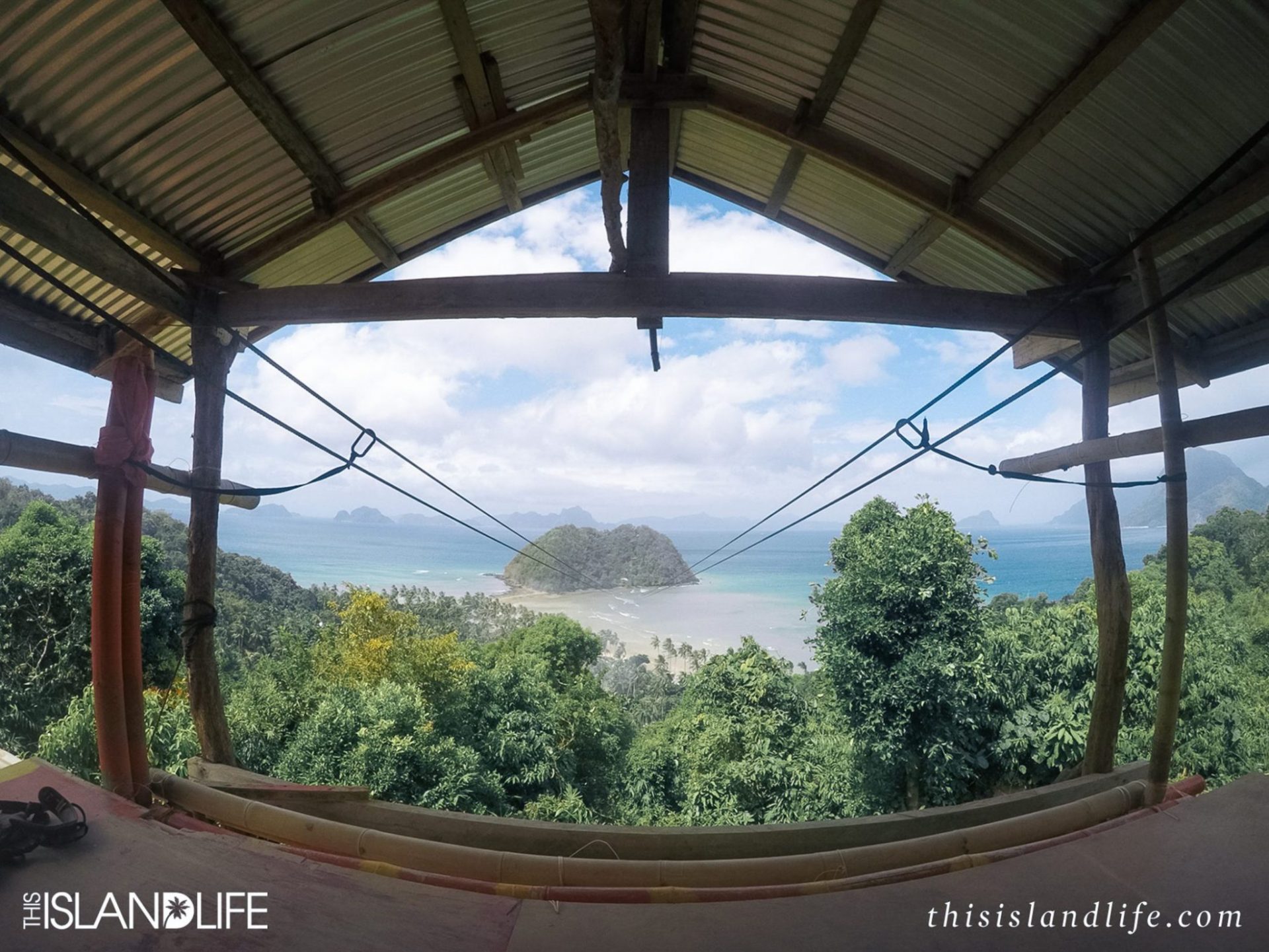 Ziplining in El Nido at Las Cabanas Beach